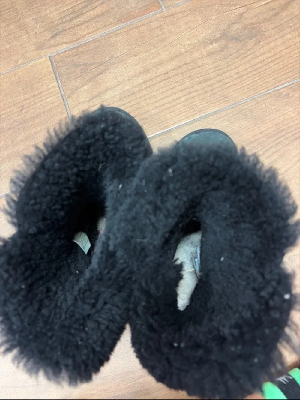 UGG Black Sheepskin Cuffed Suede Winter Boots